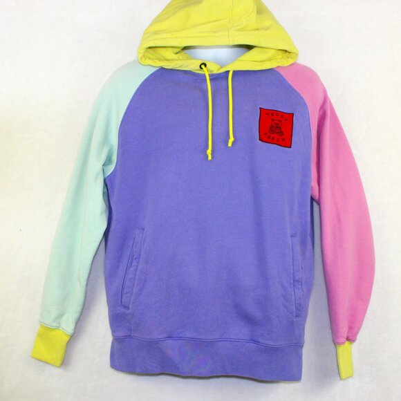 Teddy Fresh Color Block Pullover Hoodie Mens Small - Picture 1 of 7